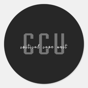 Ccu Critical Care Unit Nurse  Classic Round Sticker