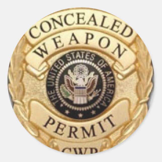 ccw badge design classic round sticker (Front)
