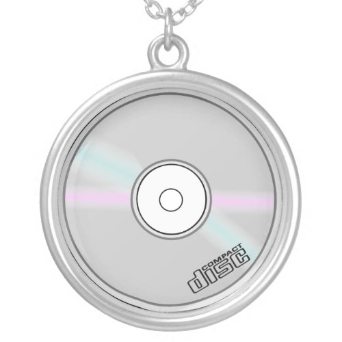 CD compact disc music necklace