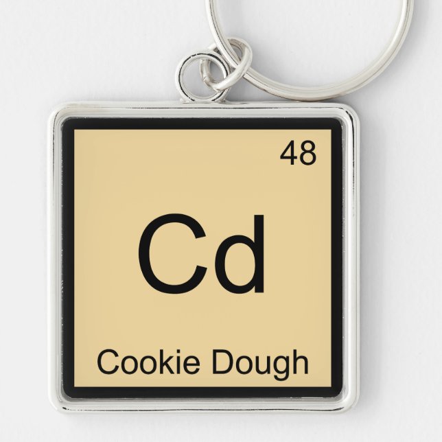 Cd - Cookie Dough Chemistry Element Symbol T-Shirt Keychain (Front)
