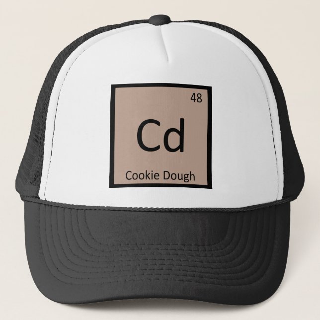 Cd - Cookie Dough Chemistry Periodic Table Symbol Trucker Hat (Front)