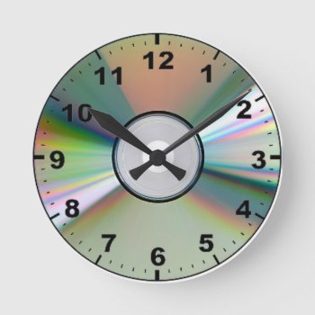 "cd" Design Wall Clocks by yackerscreations at Zazzle