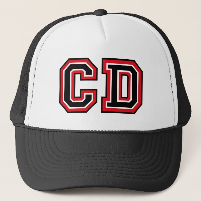 "CD" Monogram Trucker Hat (Front)