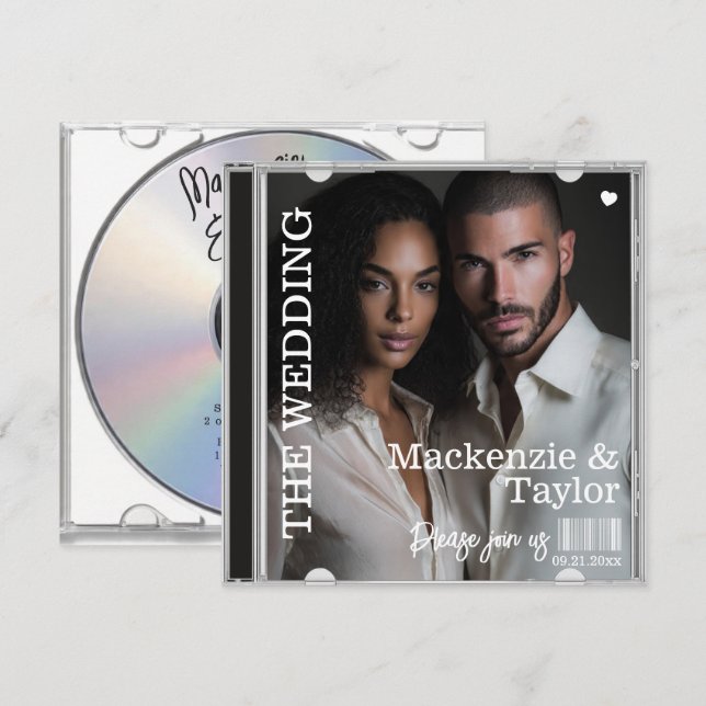 CD Photo Cover Wedding Invitation (Front/Back)