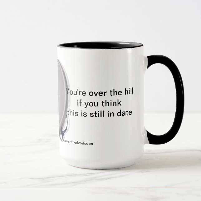 Cd Player Over The Hill 40th Birthday Coffee Mug (Right)