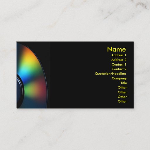 Customizable CD Profile Card Business Cards