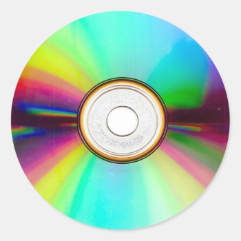 Cd Round Stickers by kinggraphx at Zazzle