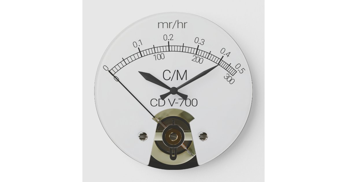 CD V-700 Geiger Counter Face Clock | Zazzle