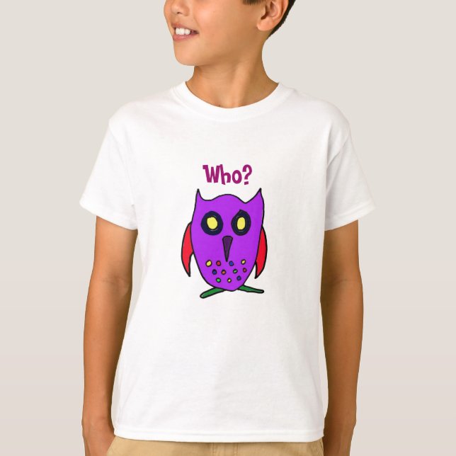 CD- Who? Owl Crtoon shirt (Front)