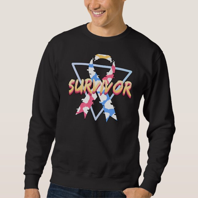 Cdh Awareness Month Survivor Vaporwave Aesthetic Sweatshirt (Front)
