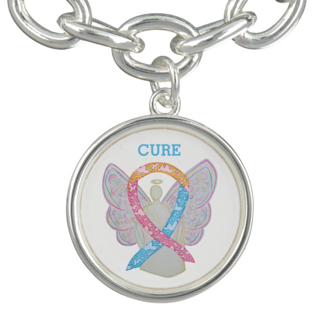 CDH Awareness Ribbon Angel Art Charm Bracelets (Design)