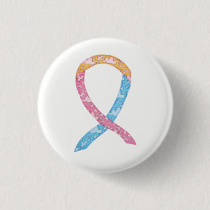 CDH Awareness Ribbon Angel Custom Pin Buttons