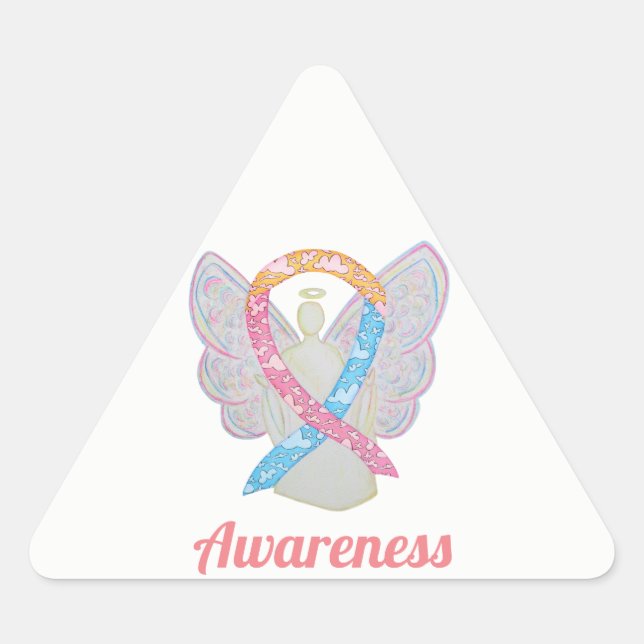 CDH Awareness Ribbon Angel Custom Sticker Decals (Front)