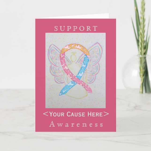 CDH Awareness Ribbon Angel Customized Card (Front)
