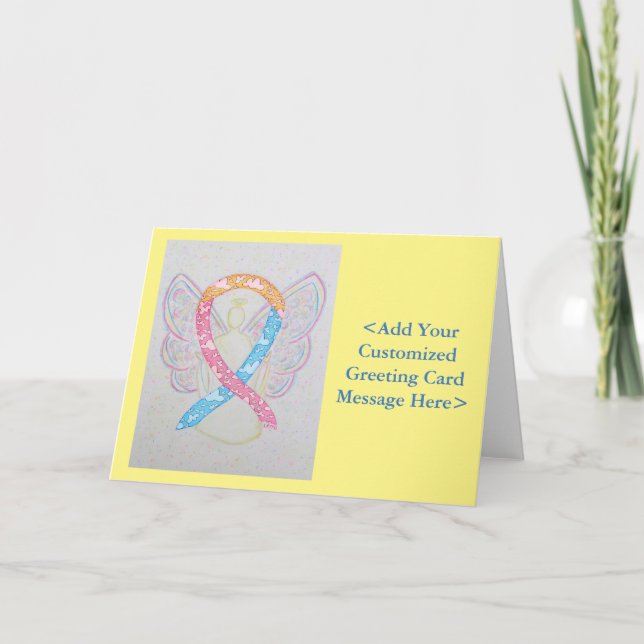 CDH Awareness Ribbon Angel Personalized Cards (Front)
