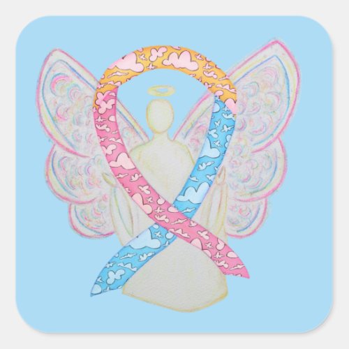 CDH Awareness Ribbon Cherub Angel Sticker Decal