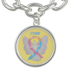 CDH Awareness Ribbon Cherub Art Charm Bracelets