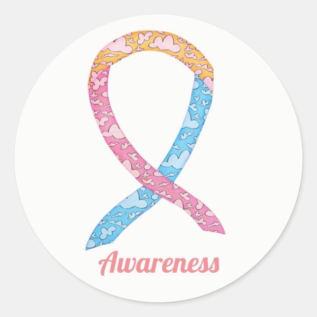 CDH Awareness Ribbon Custom Sticker Decal (Front)