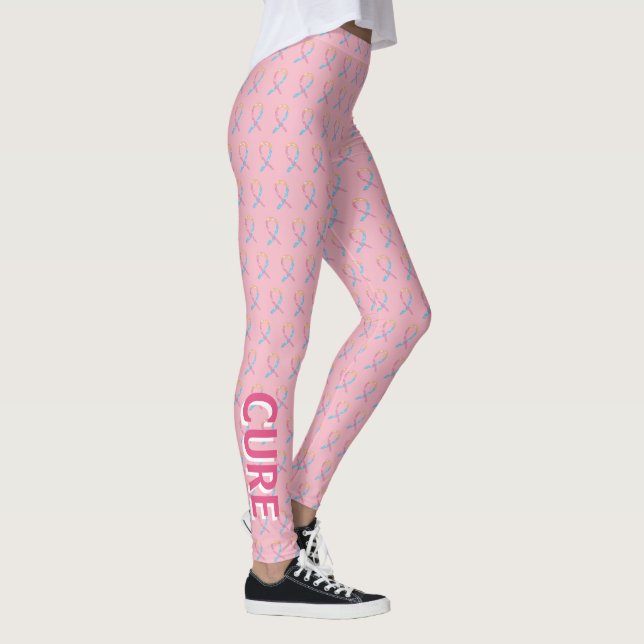CDH Awareness Ribbon Hope Cure Custom Art Leggings (Right)