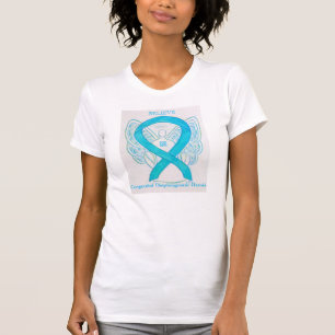 CDH Blue Turquoise Awareness Ribbon Angel Shirt