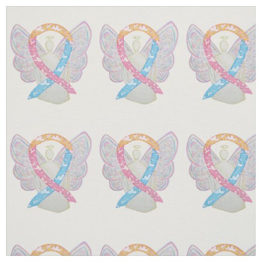 CDH Clouds Awareness Ribbon Angel Fabric Material