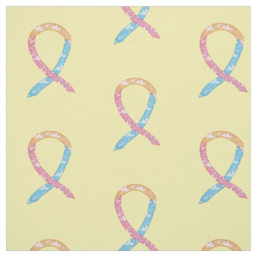 CDH Clouds Awareness Ribbon Material Custom Fabric
