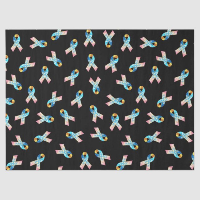 CDHARAB- (1) CDH Awareness Ribbon Tissue Paper (Front)