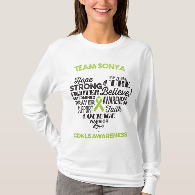 CDKL5 Awareness Shirt, Sonya Story, CDKL5 T-Shirt (Front)