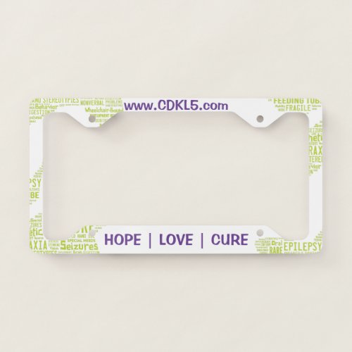 Cdkl5 License Plate Awareness License Plate Frame