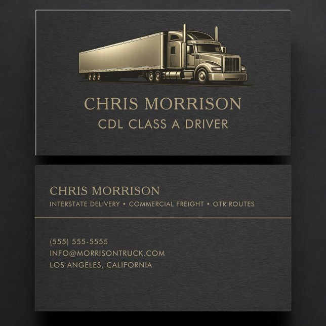 CDL Class A Driver Professional Business Card (Creator Uploaded)