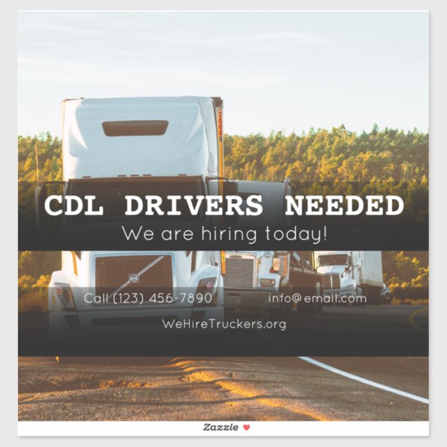 CDL Drivers Needed trucking business  Sticker (Sheet)