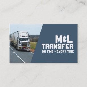 CDL Truck Driver Delivery Freight Distribution Business Card