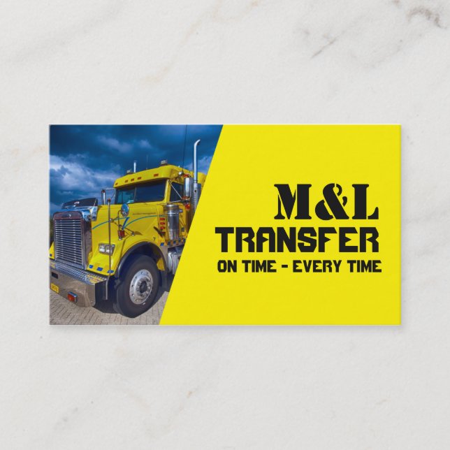 CDL Truck Driver Delivery Freight Distribution Business Card (Front)
