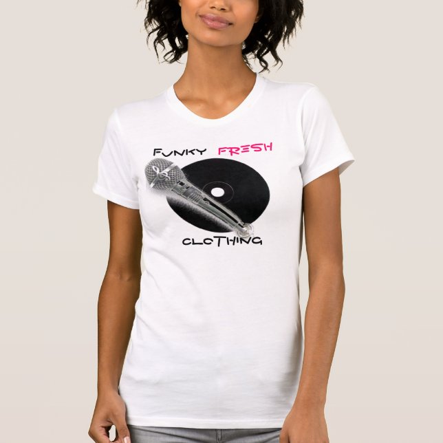 CDR_BLACK, microphone-charm-silver, Funky, Fres... T-Shirt (Front)