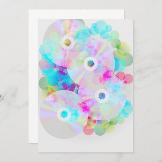 CDs on Multicolor Background (Front/Back)