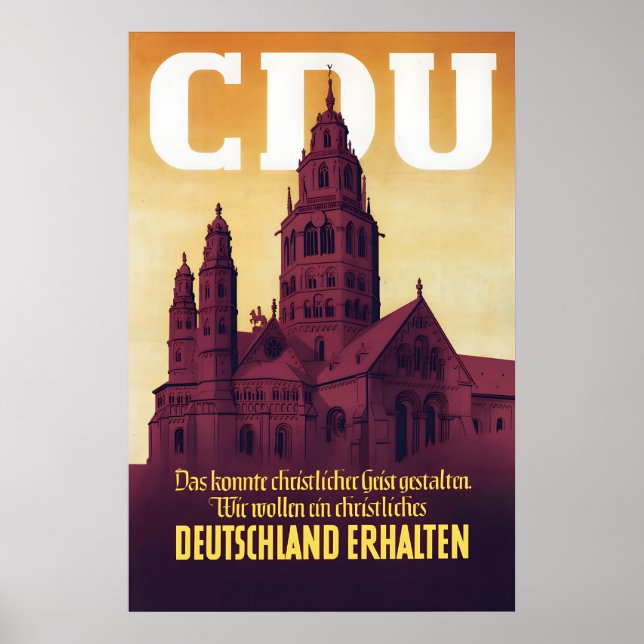 CDU Federal Election Poster 1949 Preserve Germany (Front)