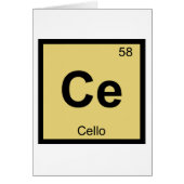 Ce - Cello Music Chemistry Periodic Table Symbol (Front)