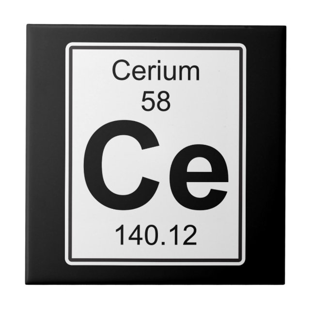 Ce - Cerium Ceramic Tile (Front)