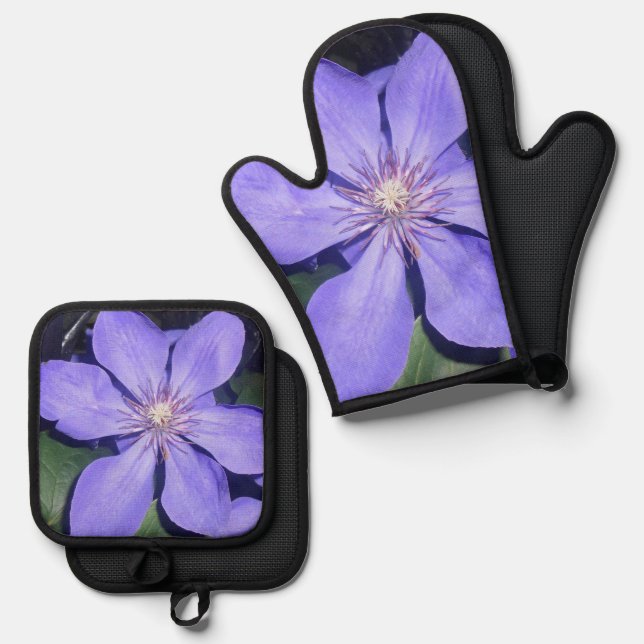 Césarine  oven mitt & pot holder set (Front/Back)