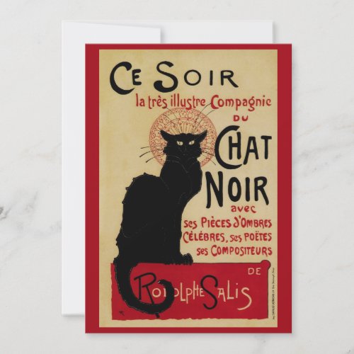 Ce Soir Chat Noir Black Cat Vintage Art Nouveau