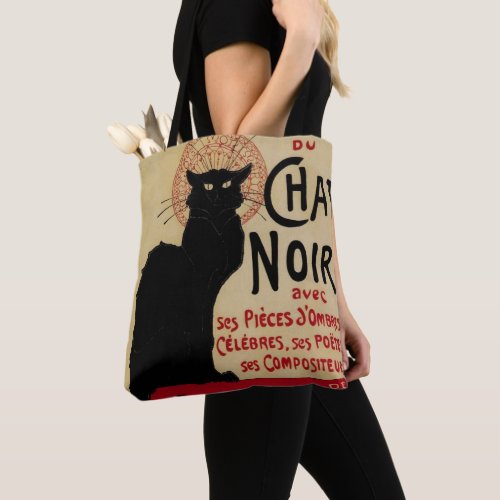 Ce Soir Chat Noir Black Cat Vintage Art Nouveau Tote Bag