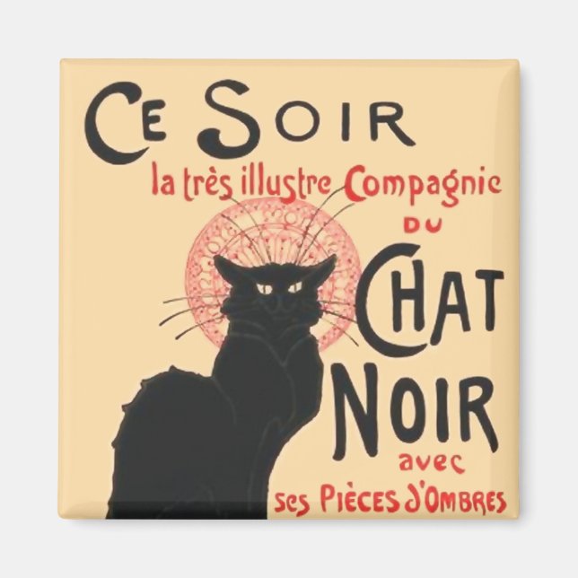 Ce Soir Le Chat Noir, Théophile Steinlen Magnet (Front)