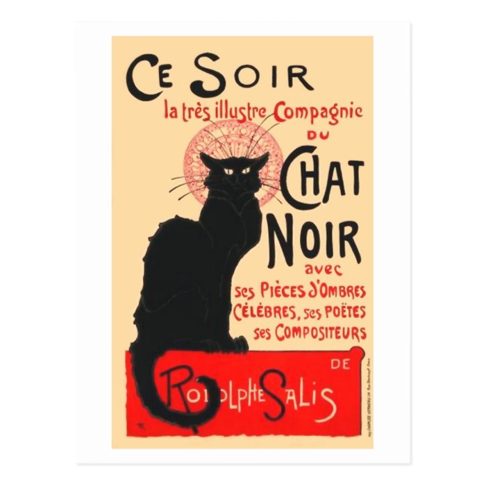 Ce Soir Le Chat Noir, Théophile Steinlen Post Card