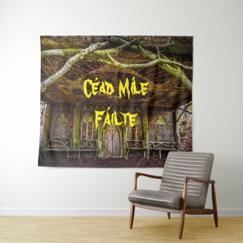 Cead Mile Failte Celtic Saying Elf House Tapestry