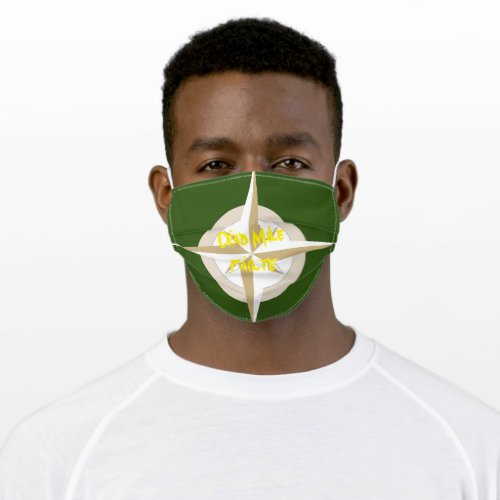 Cead Mile Failte Green Field Compass Adult Cloth Face Mask