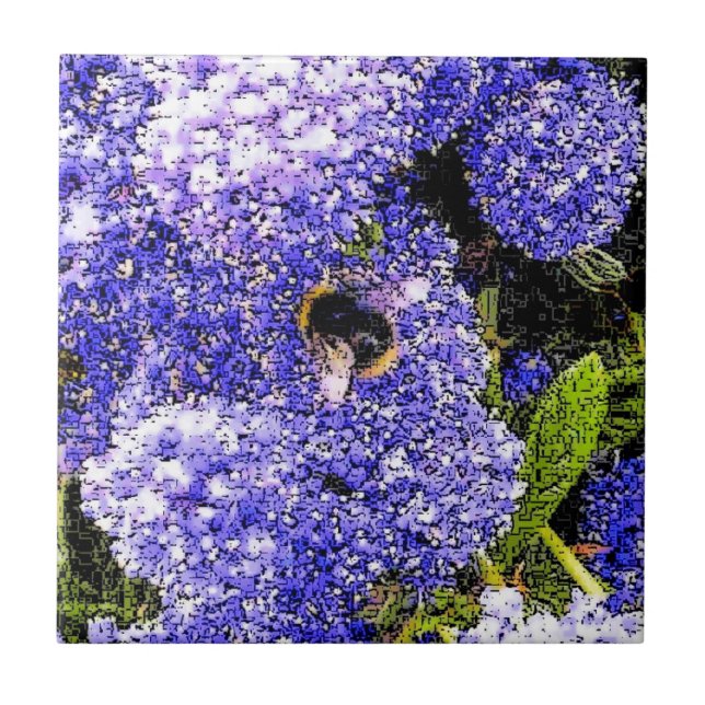 Ceanothus Flower Bee Tile (Front)