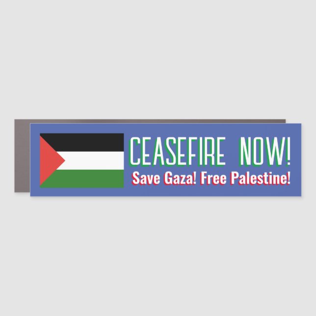 Ceasefire in Gaza Palestine Bumper Magnet (Front)