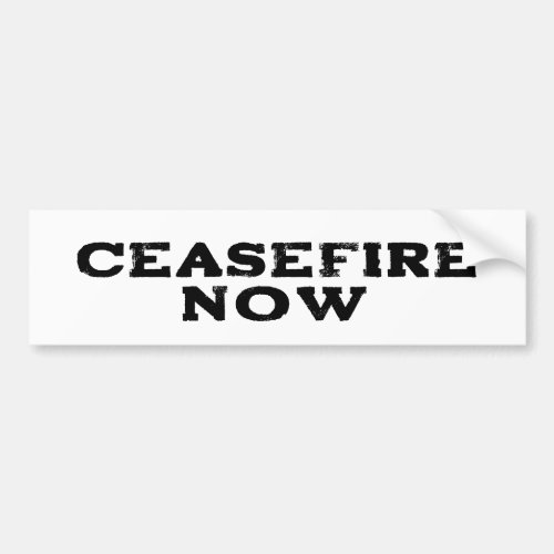 CEASEFIRE NOW FREE PALESTINE END GENOCIDE BUMPER STICKER