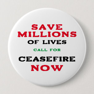 CEASEFIRE NOW FREE PALESTINE END GENOCIDE BUTTON
