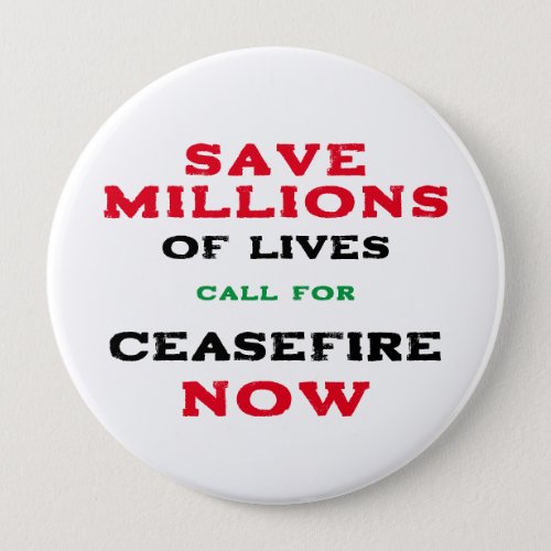CEASEFIRE NOW FREE PALESTINE END GENOCIDE BUTTON